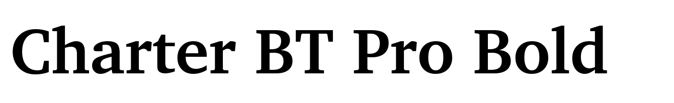 Charter BT Pro Bold
